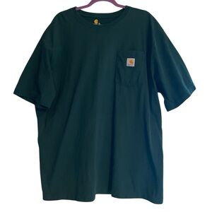 Carhartt Green Pocket Work Shirt Short Sleeve Men’s XL – Durable‎ & Comfortable